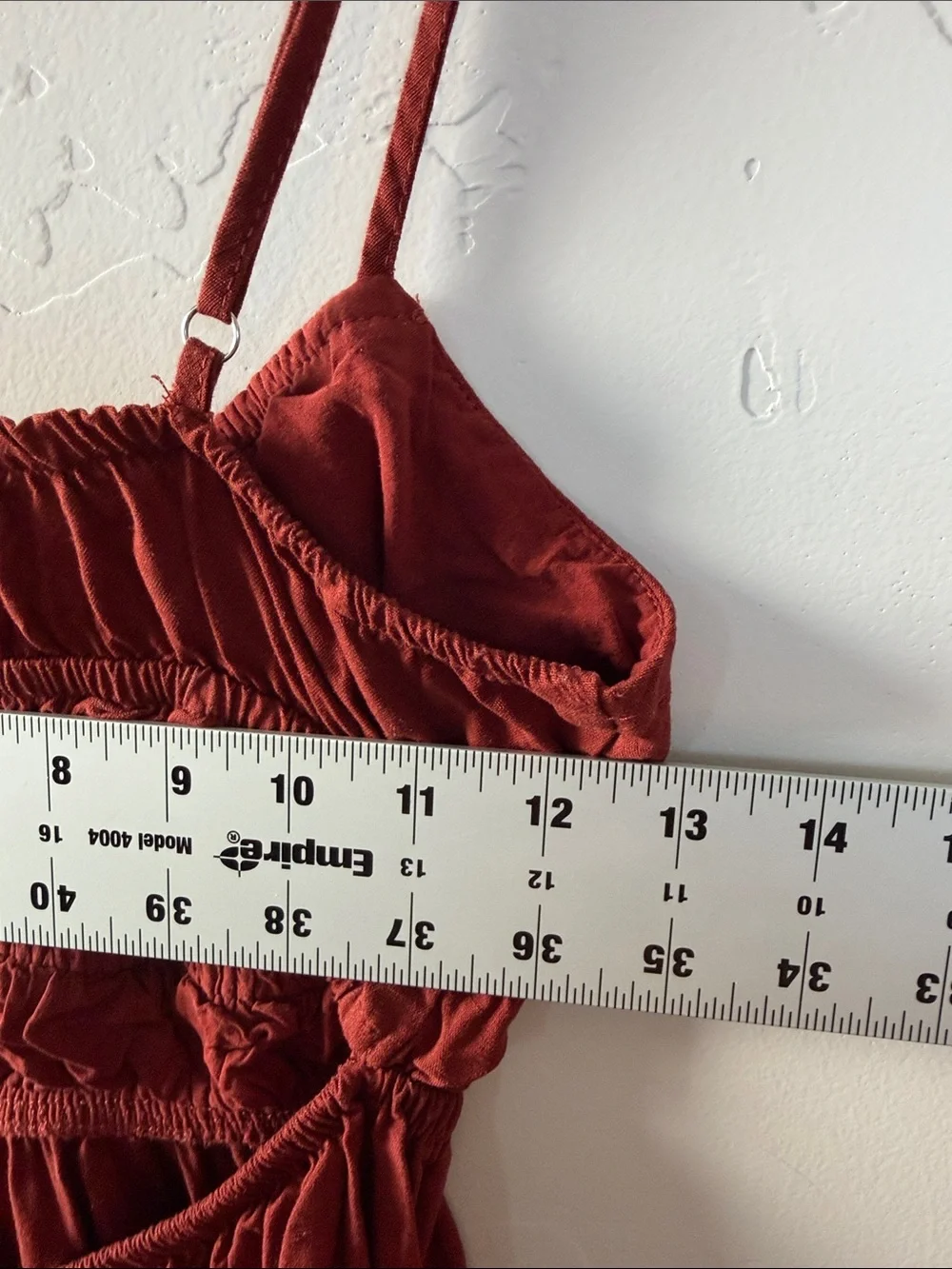 Pull&Bear Brick Red Smocked Sundress
